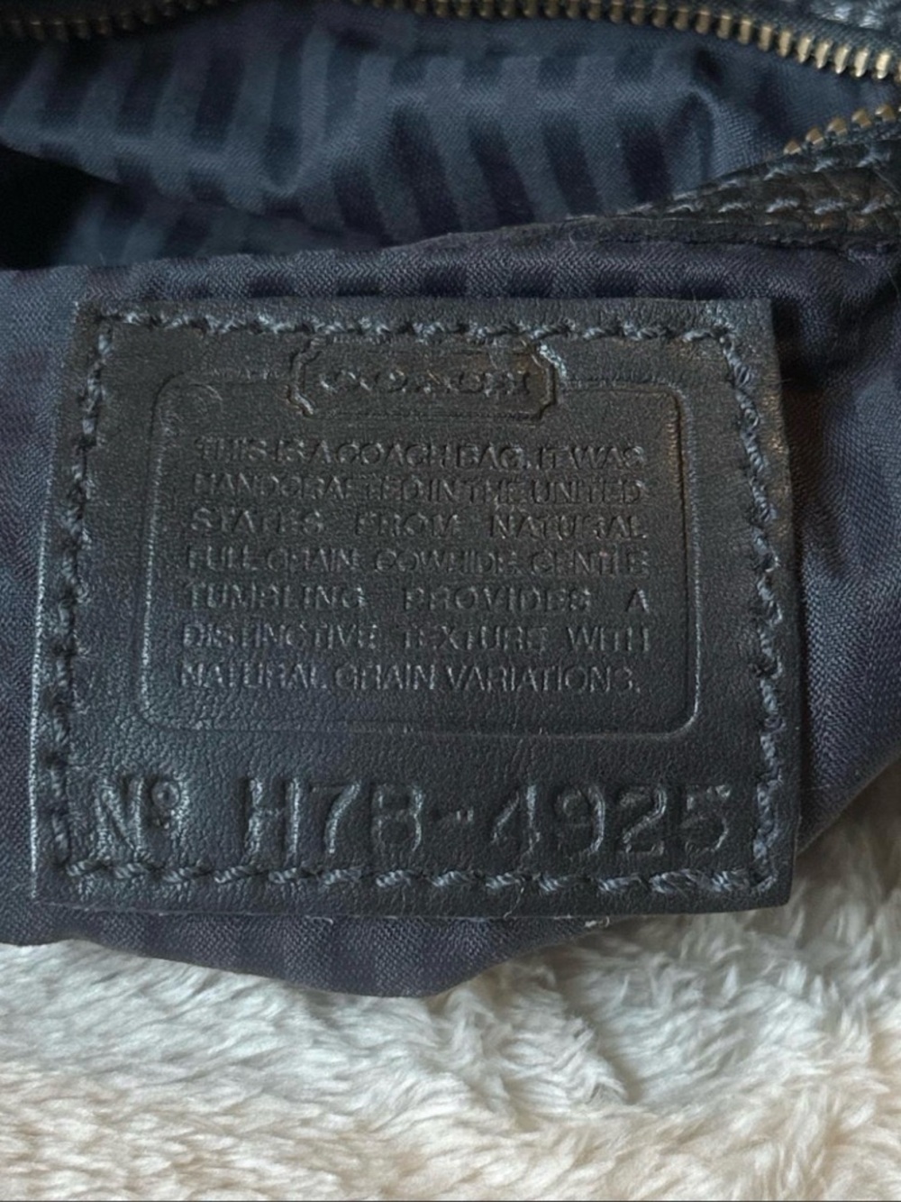 Coach Black Pebbled Mini Leather Drawstring Backpack - Picture 2 of 7